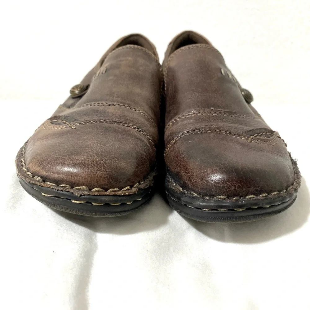 EARTH Spirit Gelron 2000 Brown Leather Losfer Slip On Women’s Shoes. Size 6